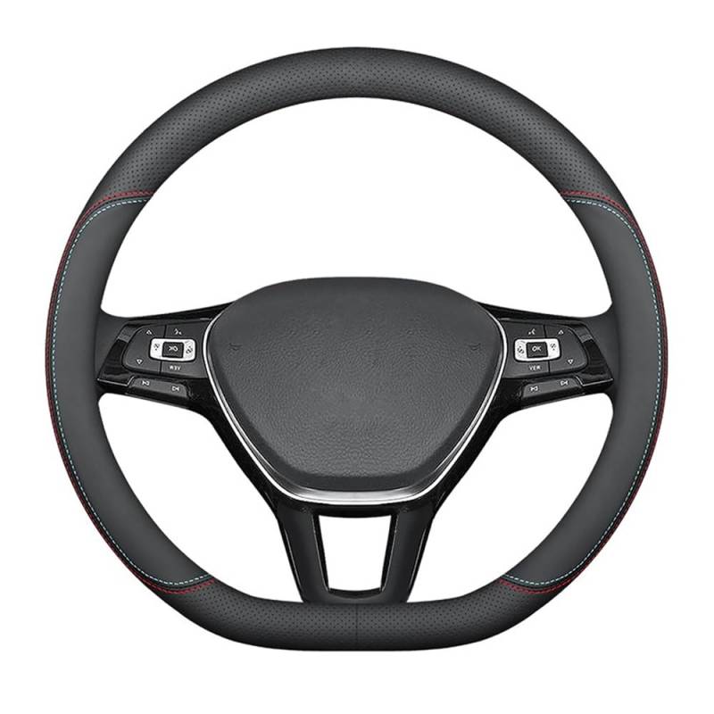 ZXCVDF Lenkradbezug Auto für Cupra Leon Sportstourer KL I 2020-2024,Mikrofaser Leder Lenkradhülle 37-38cm/15'' Lenkradhülle für Sommer & Winter Anti Rutsch Lenkradabdeckung Lenkradschoner von ZXCVDF