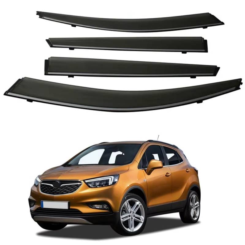 ZXCVDF Windabweiser Autofenster für Opel Mokka X 2012-2017 2018 2019,Car Comfort Windabweiser Regenabweiser Aerodynamisch Regenschutz Integrierte Deflektoren Luftabweiser von ZXCVDF