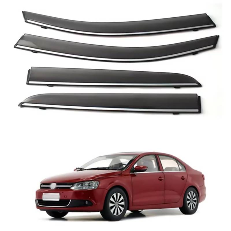 ZXCVDF Windabweiser Autofenster für VW Jetta A6 MK6 2011-2017 2018,Car Comfort Windabweiser Regenabweiser Aerodynamisch Regenschutz Integrierte Deflektoren Luftabweiser von ZXCVDF