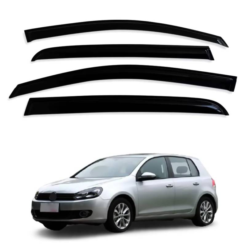 ZXCVDF Windabweiser Autofenster für VW MK7 Golf7 R GTI 2015-2018 20193,Car Comfort Windabweiser Regenabweiser Aerodynamisch Regenschutz Integrierte Deflektoren Luftabweiser von ZXCVDF