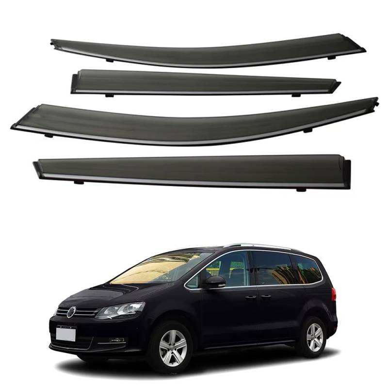ZXCVDF Windabweiser Autofenster für VW Sharan 2011-2021 2022,Car Comfort Windabweiser Regenabweiser Aerodynamisch Regenschutz Integrierte Deflektoren Luftabweiser von ZXCVDF