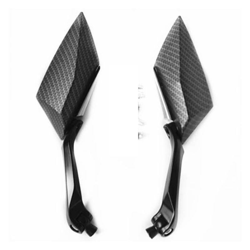 Rückspiegel für Motorräder 2 Stücke Motorrad 8mm 10mm Rearview Außenspiegel Für S&uzuki Spiegel(Carbon look) von ZXCYGG