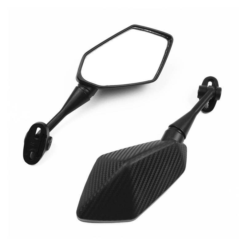 Rückspiegel für Motorräder Motorrad-Rückspiegel Für N&INJA Für 250R Für EX250 2008–2012 Für N&INJA Für 650R Für ER6F 2006–2019 Spiegel(Black2) von ZXCYGG