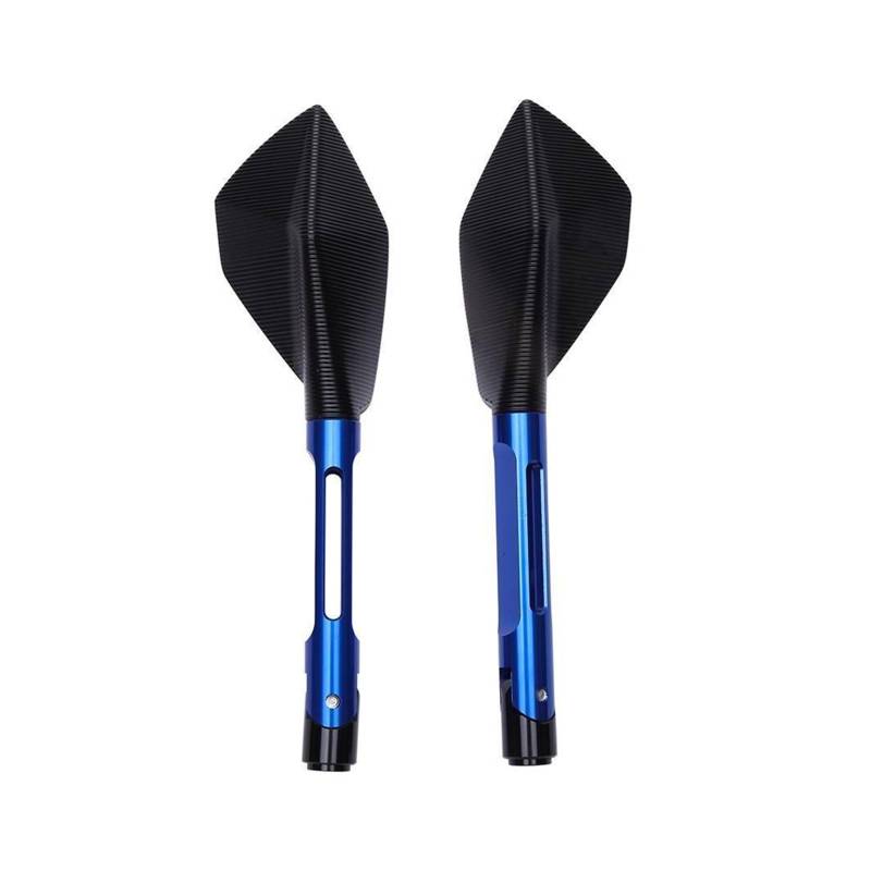 Rückspiegel für Motorräder Motorrad Zubehör Aluminium Rückansicht Rückspiegel Seite Spiegel Für CB650F Spiegel(Blue) von ZXCYGG