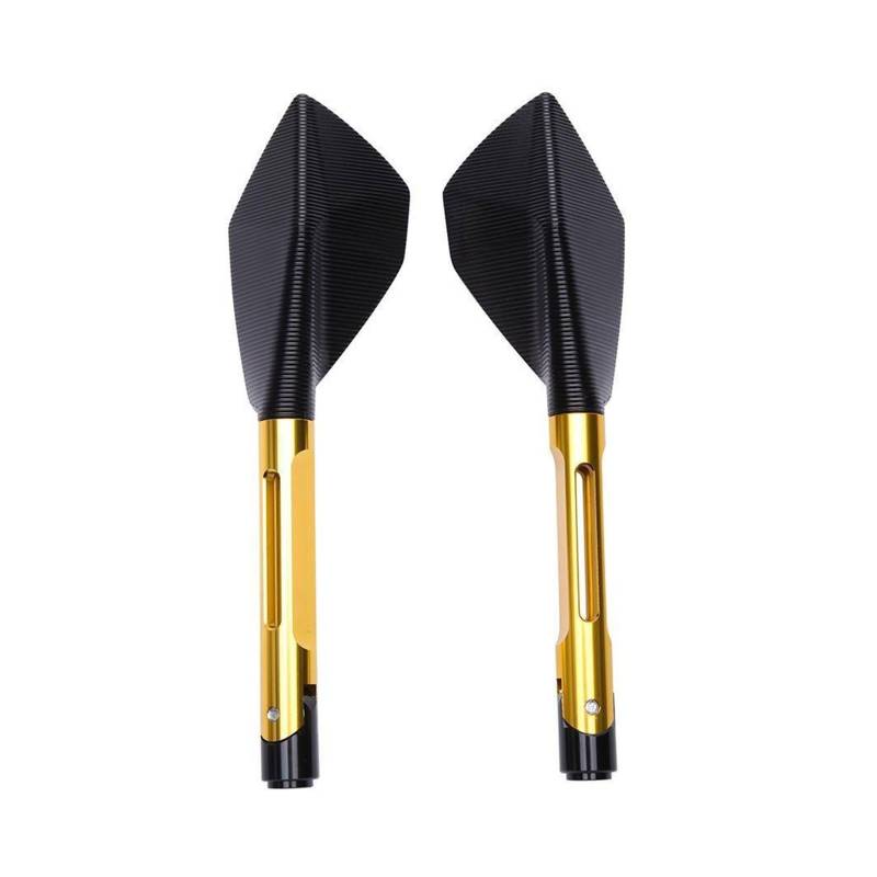 Rückspiegel für Motorräder Motorrad Zubehör Aluminium Rückansicht Rückspiegel Seite Spiegel Für CB650F Spiegel(Gold) von ZXCYGG