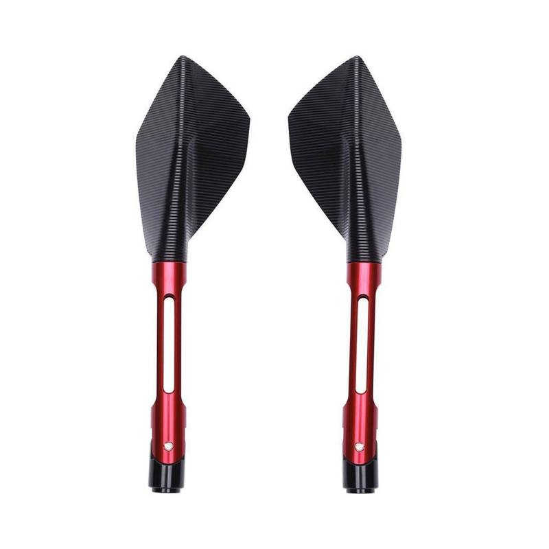 Rückspiegel für Motorräder Motorrad Zubehör Aluminium Rückansicht Rückspiegel Seite Spiegel Für CB650F Spiegel(Red) von ZXCYGG