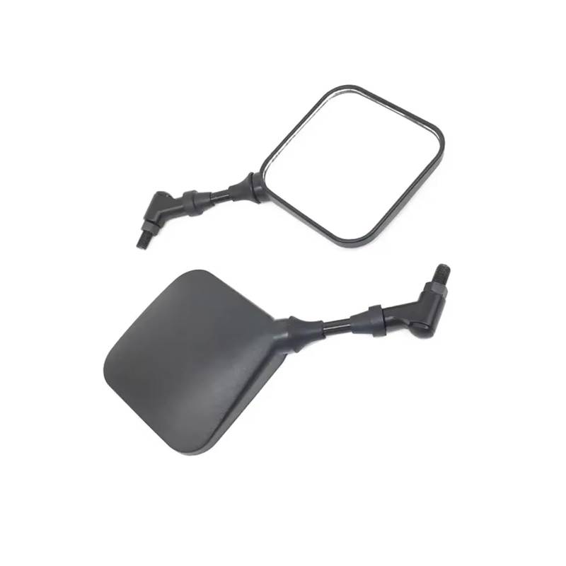 Rückspiegel für Motorräder Paar 10mm Schwarzes Quadrat Motorrad Rückspiegel Außenspiegel Dual Sport Bike Für S&uzuki Spiegel von ZXCYGG