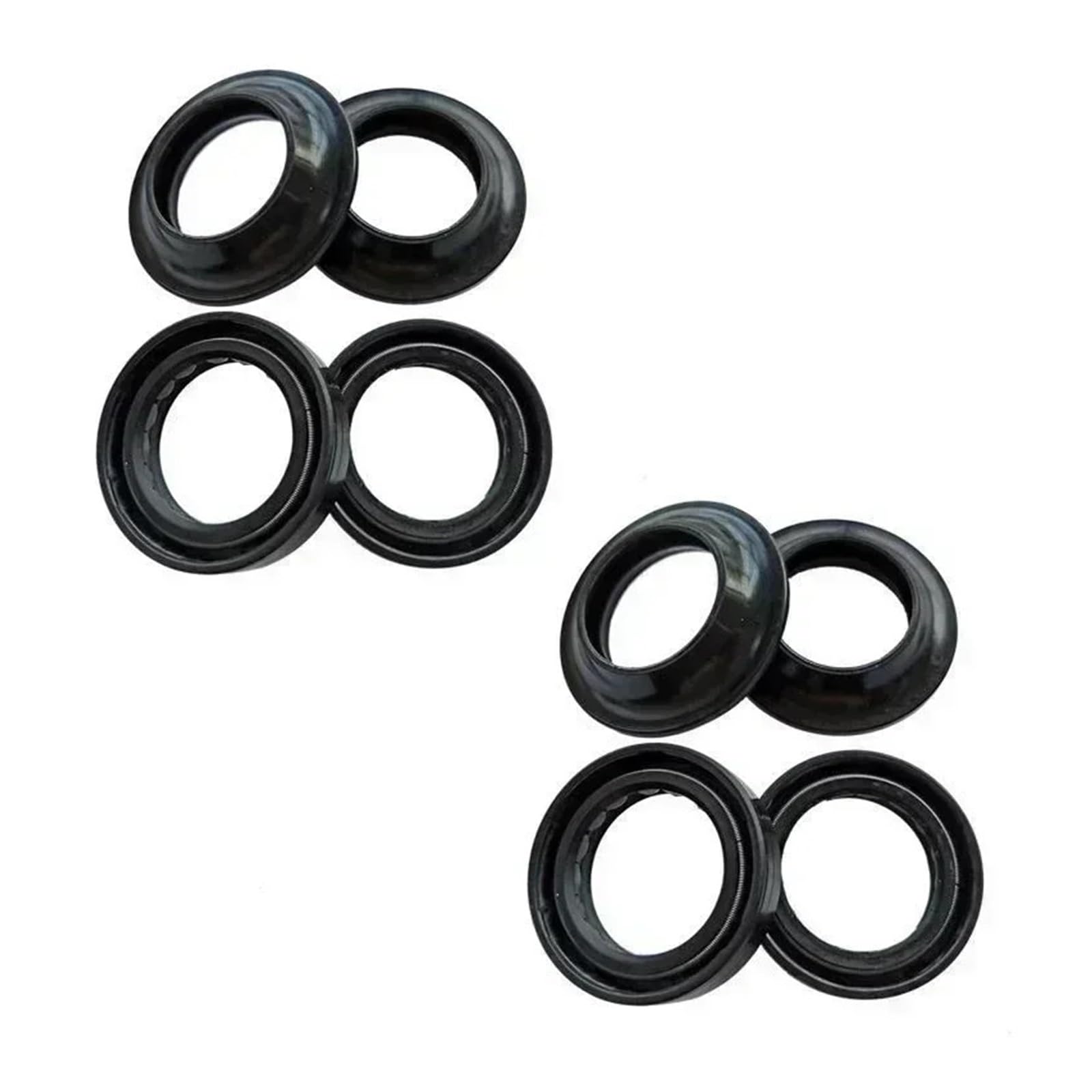 35x48x11 Front Shock Gabel Dämpfer Welle Öl Dichtung Halterungen Staub Abdeckung for YP400 YP400RA YP XMAX X MAX XM,ax 400 2018-2019(4pc Seal 4pc Cover) von ZXXSCPCB