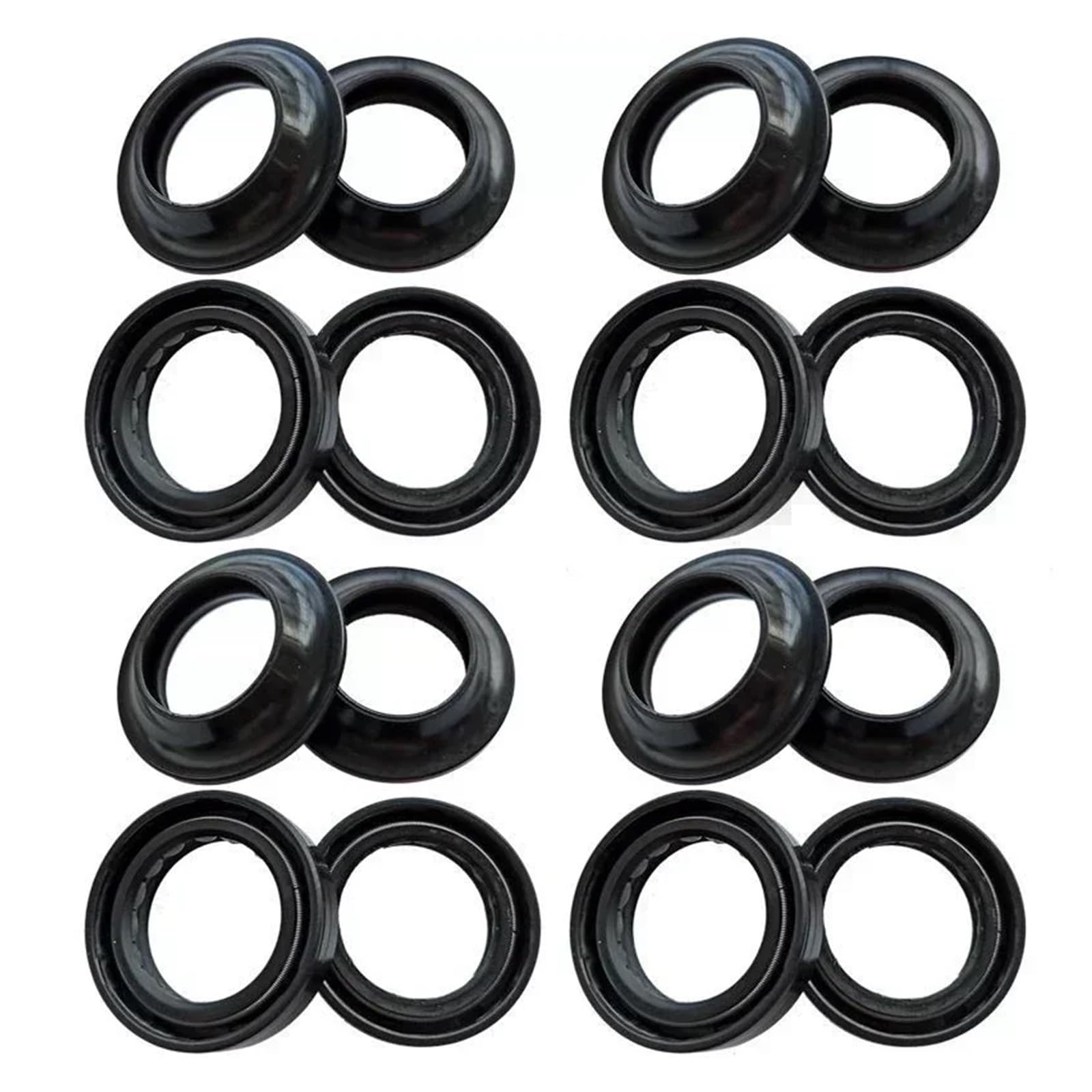 35x48x11 Front Shock Gabel Dämpfer Welle Öl Dichtung Halterungen Staub Abdeckung for YP400 YP400RA YP XMAX X MAX XM,ax 400 2018-2019(8pc Seal 8pc Cover) von ZXXSCPCB