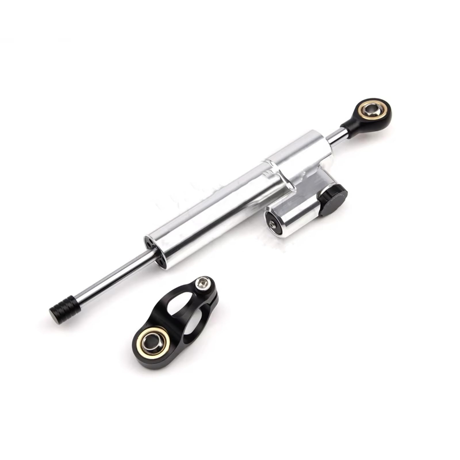 ZXYIWSDF Kompatibel Mit Motorrad-Lenkungsdämpfer, Universal-Titan-Lineal, Richtungsstabilisator-Dämpfer, Anti-Sway-Stoßdämpfer Übertragung(Silver) von ZXYIWSDF