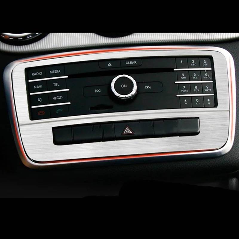 ZXYIWSDF Mittel Konsole CD-Panel Abdeckung Kompatibel Mit Benz Für Cla C117 Für A Class Auto Mittelkonsole CD-Panel Dekorative Abdeckung Auto CD-Panel Dekorative Abdeckung Autozubehör(Silver) von ZXYIWSDF