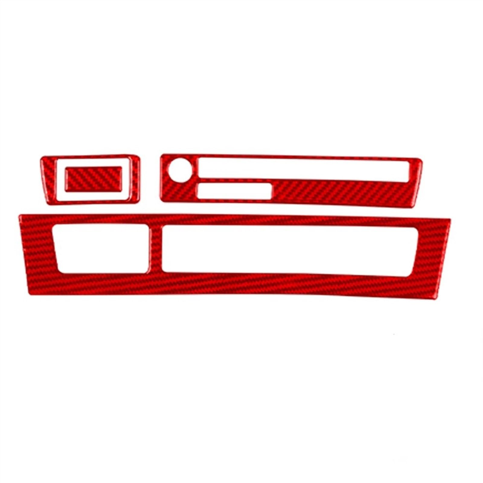 ZXYIWSDF Mittel Konsole CD-Panel Abdeckung Kompatibel Mit E65 2002 2003 2004 2005 2006 2007 2008 Mittelkonsole Klimaanlage CD-Panel Dekorative Abdeckung Autozubehör(Red LHD) von ZXYIWSDF