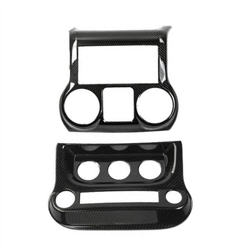ZXYIWSDF Mittel Konsole CD-Panel Abdeckung Kompatibel Mit Jeep Für Wrangler Jk 2011 2012 2013 2014 2015 2016 2017 Auto-Styling Klimaanlage CD-Panel-Taste Dekorative Abdeckung(CD and AC Panel) von ZXYIWSDF
