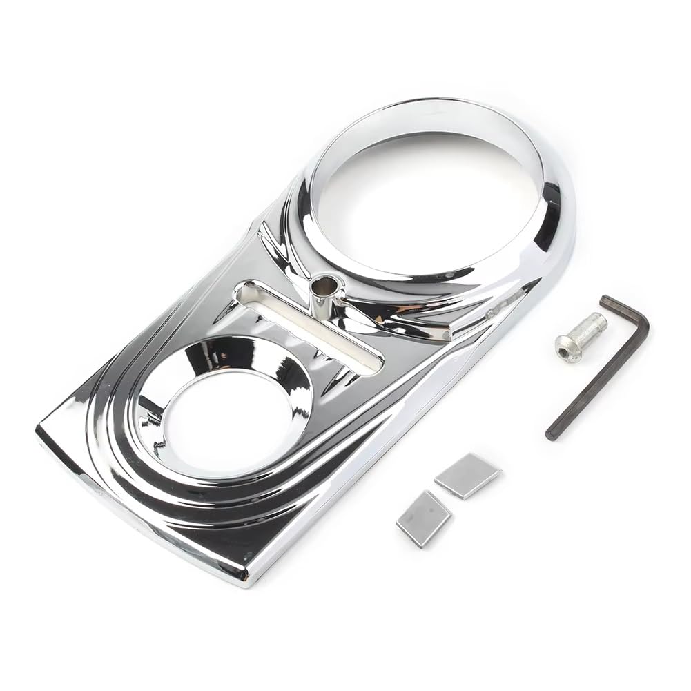 ZXYIWSDF Motorrad-Instrumentenrahmen Kompatibel Mit Softail Für Deluxe Für Efi Für Flstni 2005–2006 Für Flstn 2006 2007–2017 Motorrad-Tachometer-Armaturenbrett-Gehäuseabdeckung(Chrome) von ZXYIWSDF