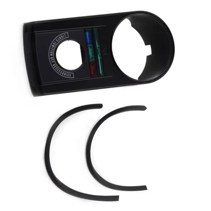 ZXYIWSDF Motorrad-Instrumentenrahmen Kompatibel Mit Softail Für Heritage Für FLST 1986-1990 Für FLSTC 1987 1988-1989 1990, Schwarzes Motorrad-Tachometer-Armaturenbrett-Abdeckungsgehäuse-Kit von ZXYIWSDF