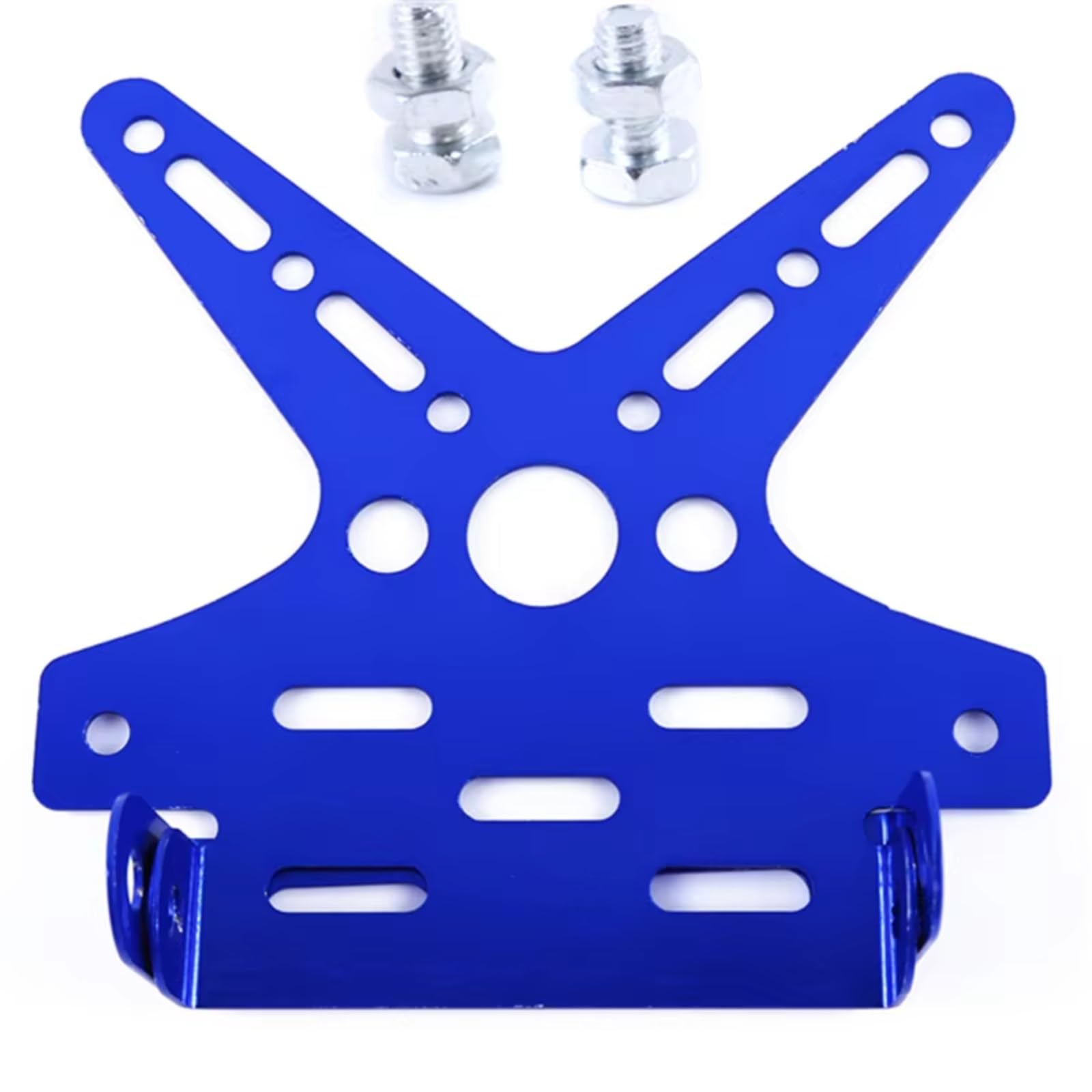 ZXYIWSDF Motorrad Nummernschildhalter Kompatibel Mit Galvanisiertem Aluminium Für Legierungs-Motorrad-Kennzeichenrahmen Hinten Motorrad Für Roller-Kennzeichenhalter 5 Farben(Blue) von ZXYIWSDF