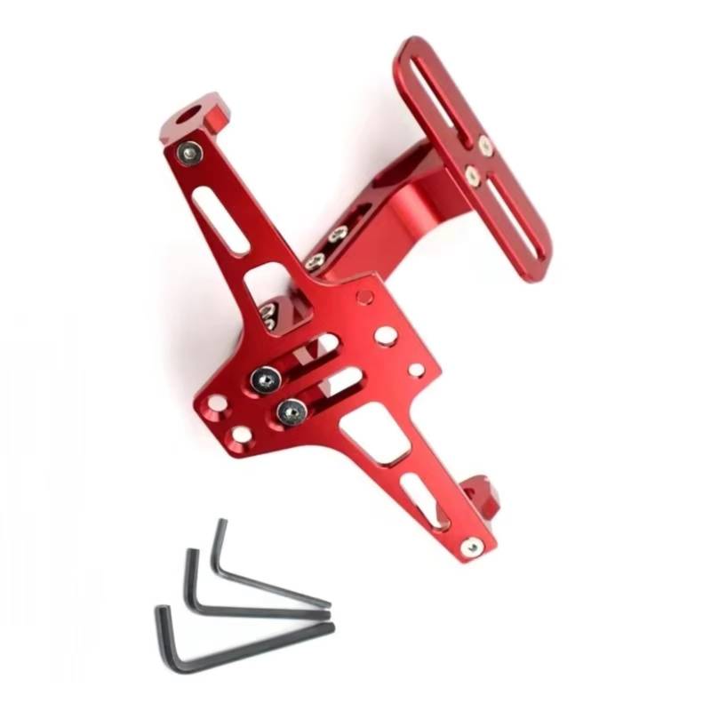 ZXYIWSDF Motorrad Nummernschildhalter Kompatibel Mit Ninja1000 Für KX 65/80/85/100/500 Für KX250F/KX450F Motorrad-Eliminator-Kennzeichenhalter(Red) von ZXYIWSDF