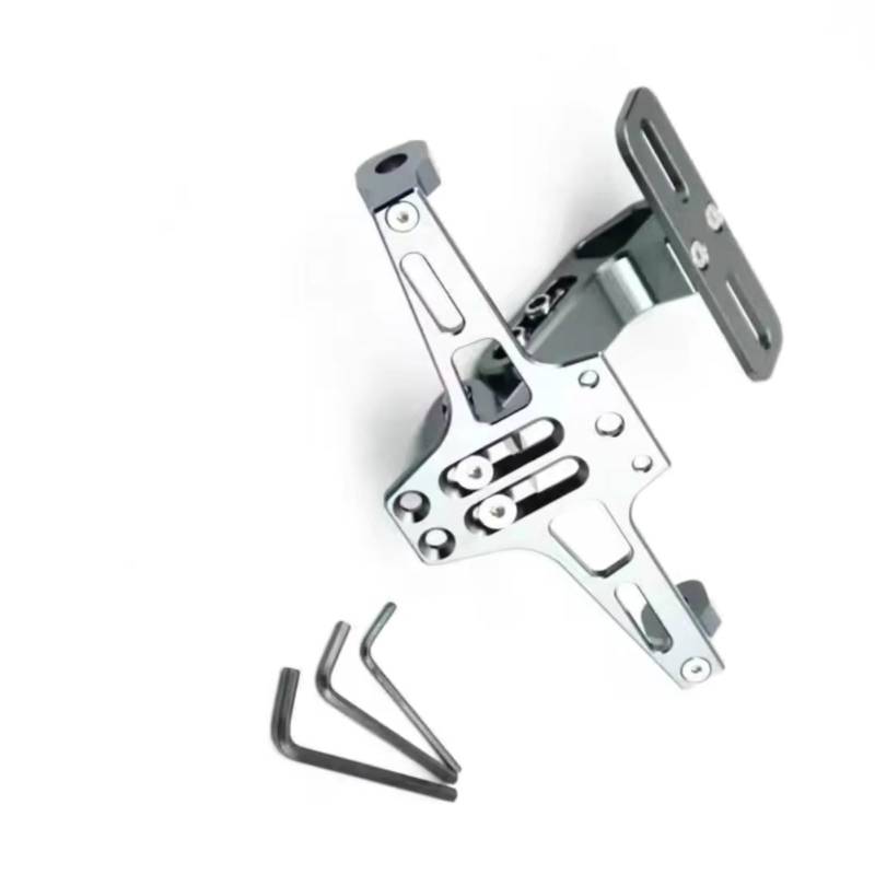 ZXYIWSDF Motorrad Nummernschildhalter Kompatibel Mit Ninja1000 Für KX 65/80/85/100/500 Für KX250F/KX450F Motorrad-Eliminator-Kennzeichenhalter(Silver) von ZXYIWSDF