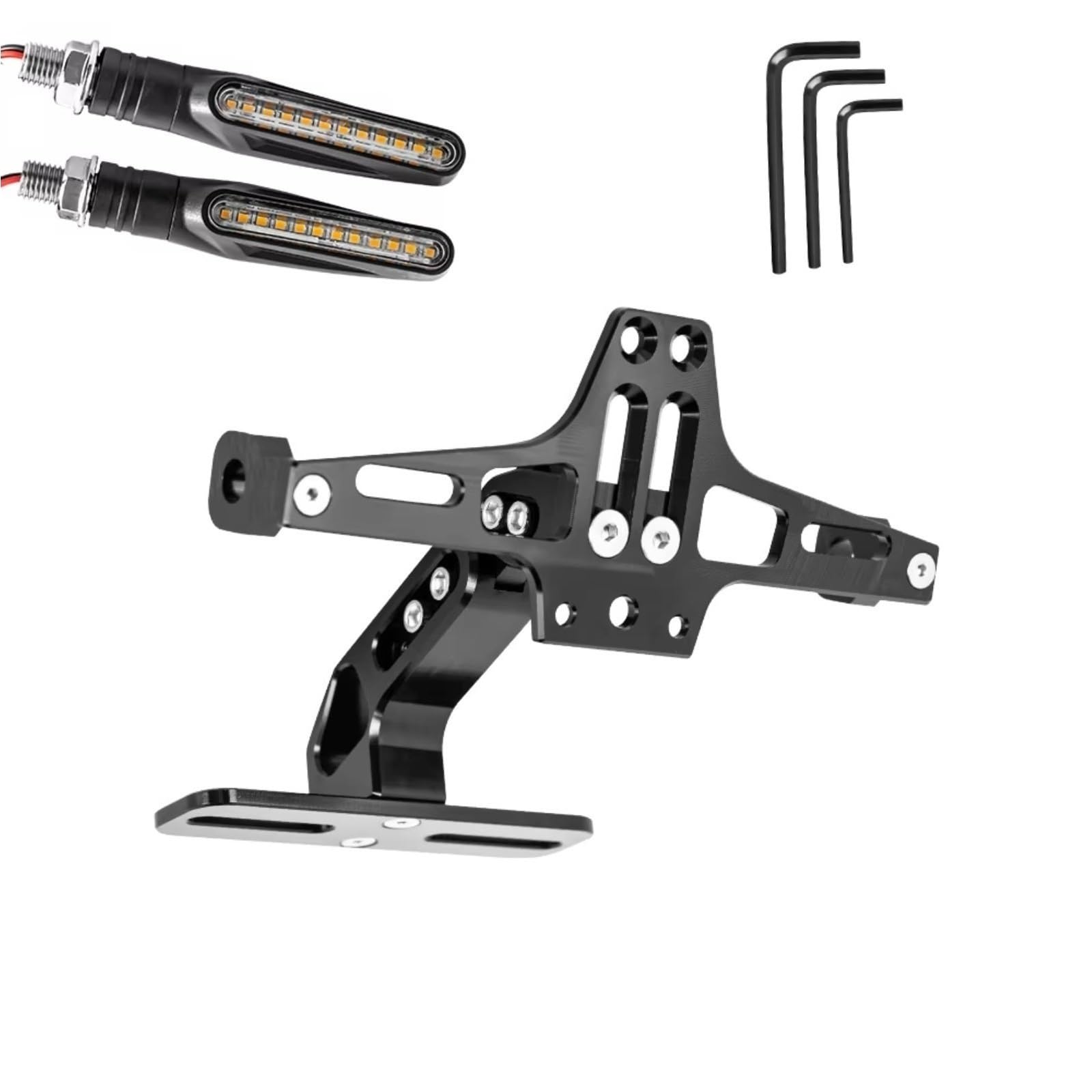 ZXYIWSDF Motorrad Nummernschildhalter Kompatibel Mit Suzuki Für DRZ400S Für DRZ400SM Für TL1000R Für SV1000/S Für DL1000 Motorrad-Kennzeichenhalter(A with Turn Light) von ZXYIWSDF