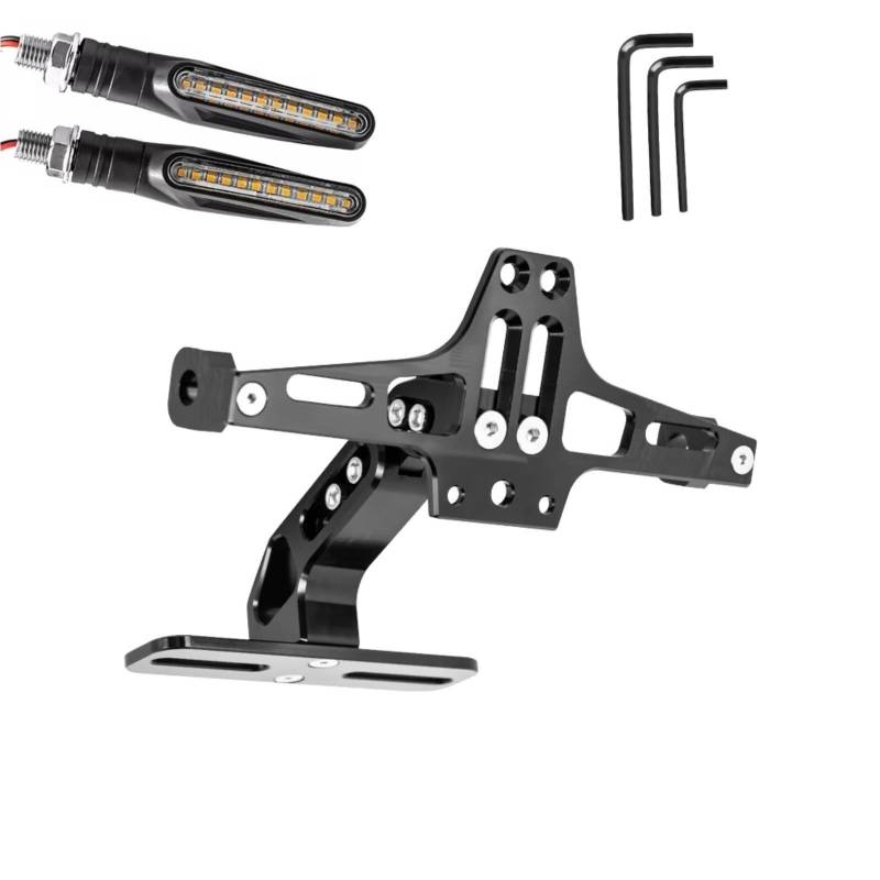 ZXYIWSDF Motorrad Nummernschildhalter Kompatibel Mit Suzuki Für DRZ400S Für DRZ400SM Für TL1000R Für SV1000/S Für DL1000 Motorrad-Kennzeichenhalter(A with Turn Light) von ZXYIWSDF