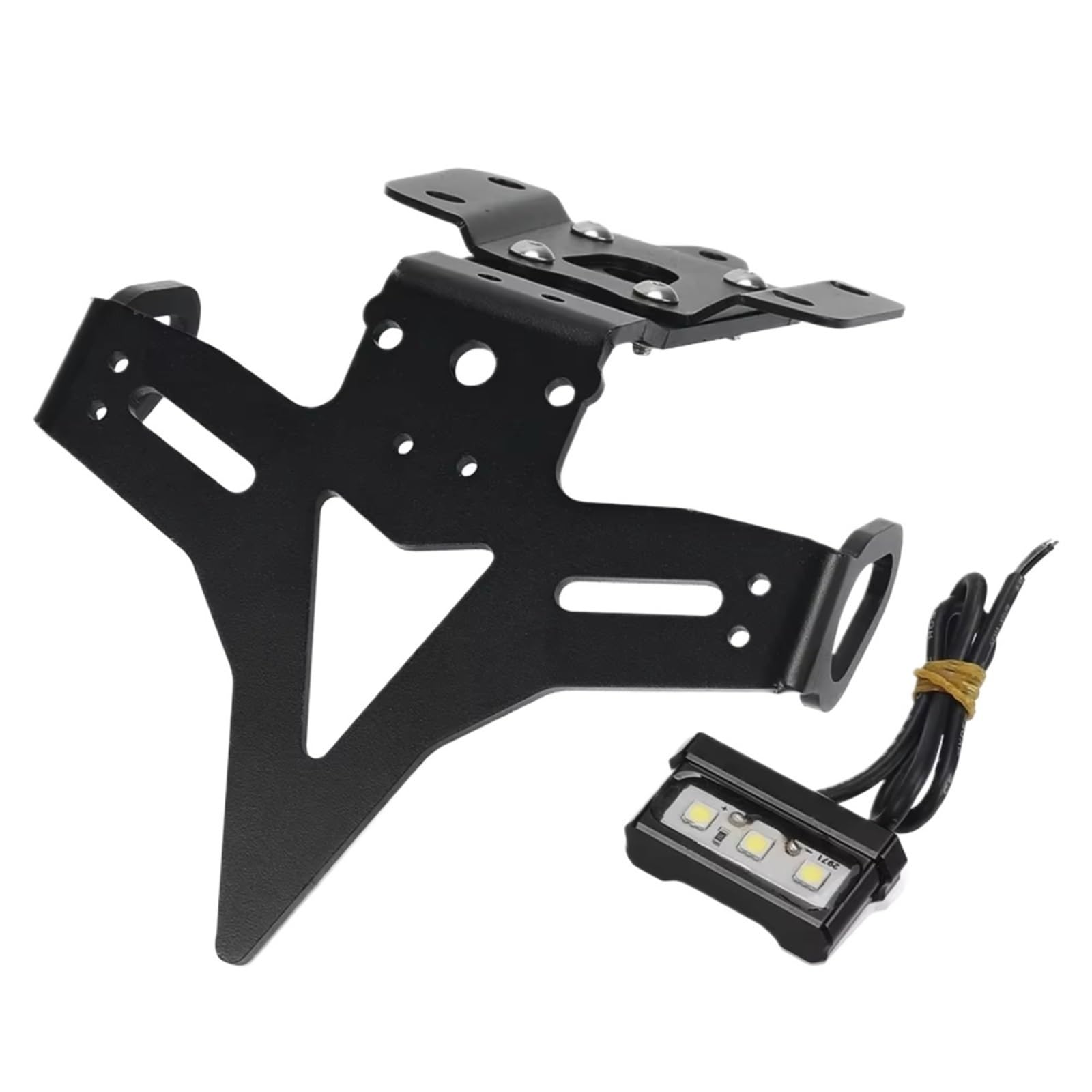 ZXYIWSDF Motorrad Nummernschildhalter Kompatibel Mit Yamaha Für MT-07 2013-on Motorrad Hinten Tail Tidy Kennzeichen Halter Halterung Kennzeichen Halter(with Light) von ZXYIWSDF