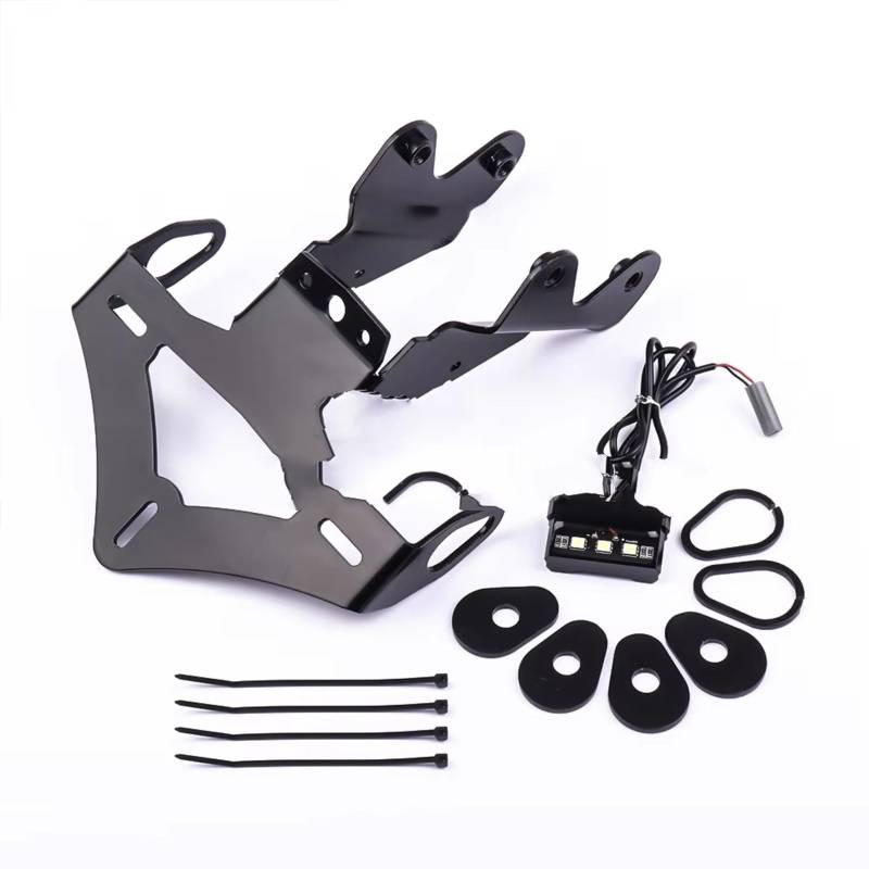 ZXYIWSDF Motorrad Nummernschildhalter Kompatibel Mit Yamaha Für MT-09/SP 2024 2025 Tail Tidy Kennzeichenhalter Zubehör Motorrad Verstellbarer Blinker Kennzeichenrahmen von ZXYIWSDF