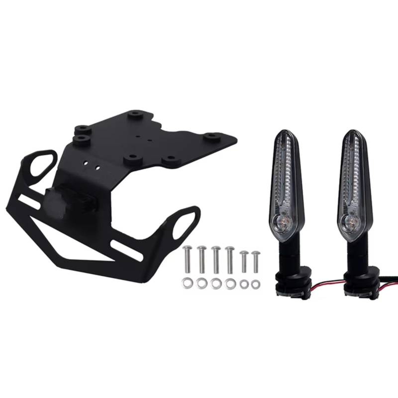 ZXYIWSDF Motorrad Nummernschildhalter Kompatibel Mit Yamaha Für Tenere700 2019 2020 2021 2022 2023 Motorrad-Kennzeichenhalter Hinten, Halterung, Tail Tidy Eliminator(Mark with Signal) von ZXYIWSDF