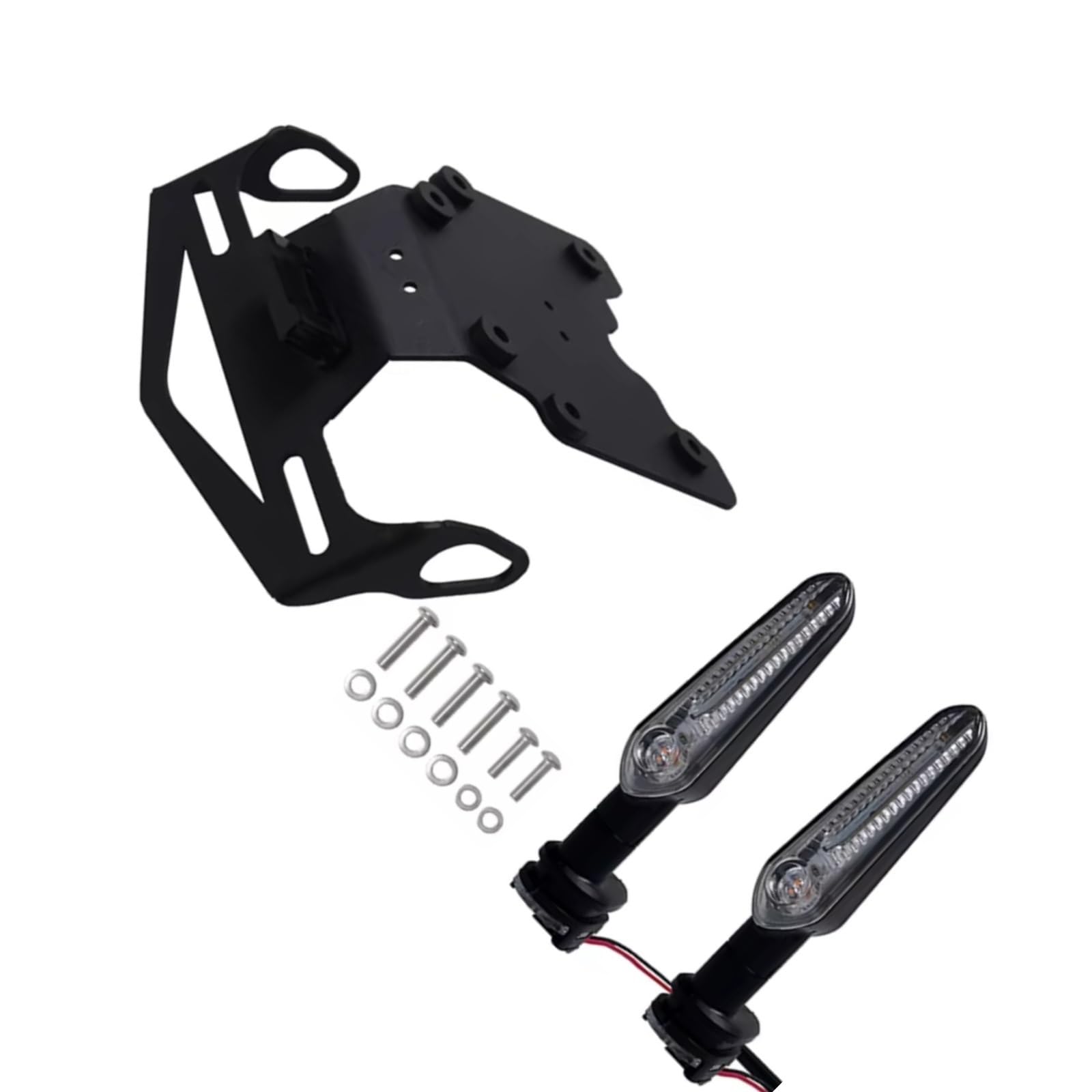 ZXYIWSDF Motorrad Nummernschildhalter Kompatibel Mit Yamaha Für Tenere700 2019 2020 2021 2022 2023 Motorrad-Kennzeichenhalter Hinten, Halterung, Tail Tidy Eliminator(No Mark with Signal) von ZXYIWSDF