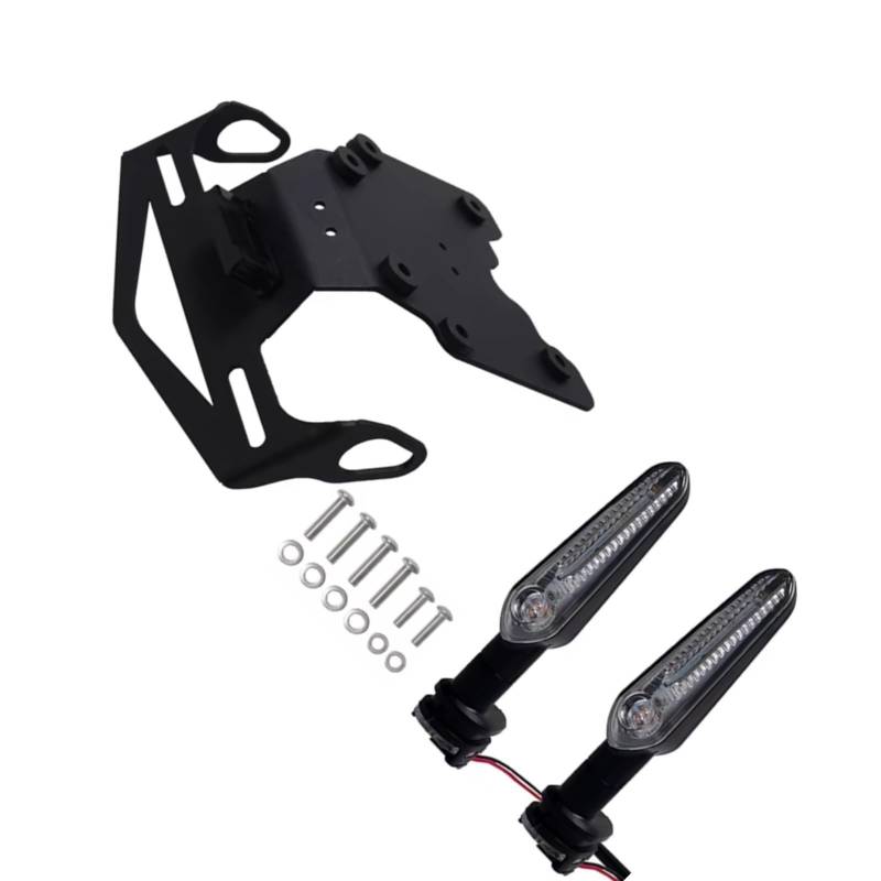 ZXYIWSDF Motorrad Nummernschildhalter Kompatibel Mit Yamaha Für Tenere700 2019 2020 2021 2022 2023 Motorrad-Kennzeichenhalter Hinten, Halterung, Tail Tidy Eliminator(No Mark with Signal) von ZXYIWSDF