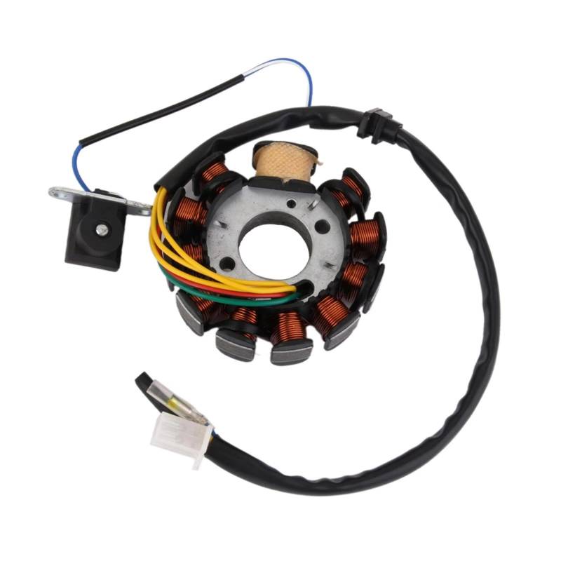 ZXYIWSDF Motorrad Stator Coil Kompatibel Mit GY6125 Für 150cc Stator 11-polig 6 Spulen Roller Moped Motorrad Generator Statorspule Motorrad Statorplattenspule von ZXYIWSDF