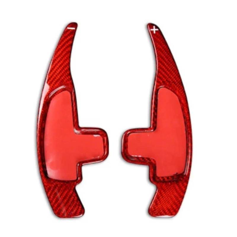 ZXYIWSDF Shift Paddle Kompatibel Mit Benz Für Amg A45 C63 E63 S63 S65 CLA45 CLS63 GLA45 GL63 Modell Lenkrad Paddle Shift D2004 Carbon Fiber Paddle Shifter(Red) von ZXYIWSDF