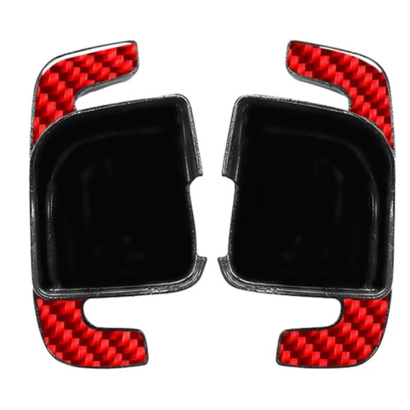 ZXYIWSDF Shift Paddle Kompatibel Mit Benz Für Eqe Glc Gls C-Klasse X254 W206 V295 S206 X206 2022 2023 2024 Auto-Lenkrad-Schaltwippenverlängerung Schalthebel(Carbon Fiber Red) von ZXYIWSDF