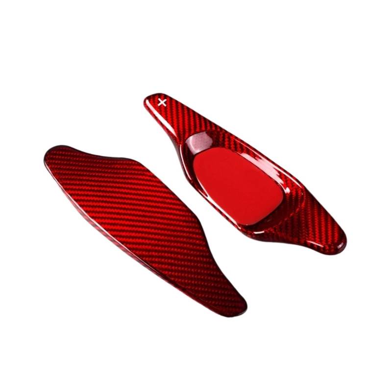 ZXYIWSDF Shift Paddle Kompatibel Mit C&upra Für Formentor 2020 2021, Lenkrad-Schaltpaddel, Paddle-Shifter-Verlängerung, Autozubehör, Aufkleber-Abdeckung(Red Carbon) von ZXYIWSDF