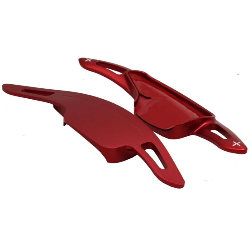 ZXYIWSDF Shift Paddle Kompatibel Mit Chevrolet Für Camaro 2016 2017 2018. 2 Stück Aluminium-Schalthebel-Paddel-Lenkrad-Schalthebel-Verlängerung JS-090(Red) von ZXYIWSDF