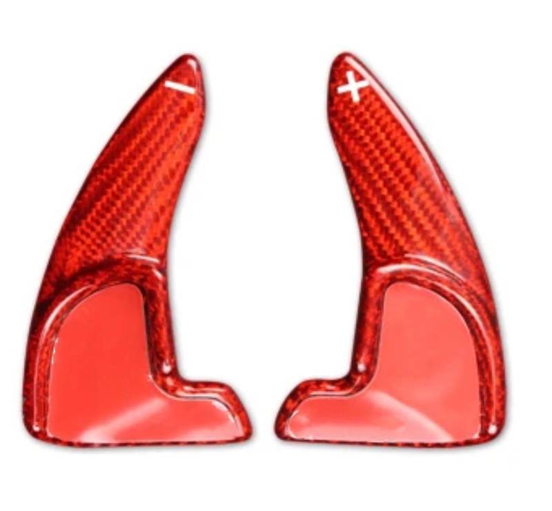 ZXYIWSDF Shift Paddle Kompatibel Mit Dodge Für Charger Für Challenger 2015 2016 2017 2018 2019 2021 Auto Paddle Shift Lenkrad Paddle Shift Verlängerung V1002(Red Carbon) von ZXYIWSDF