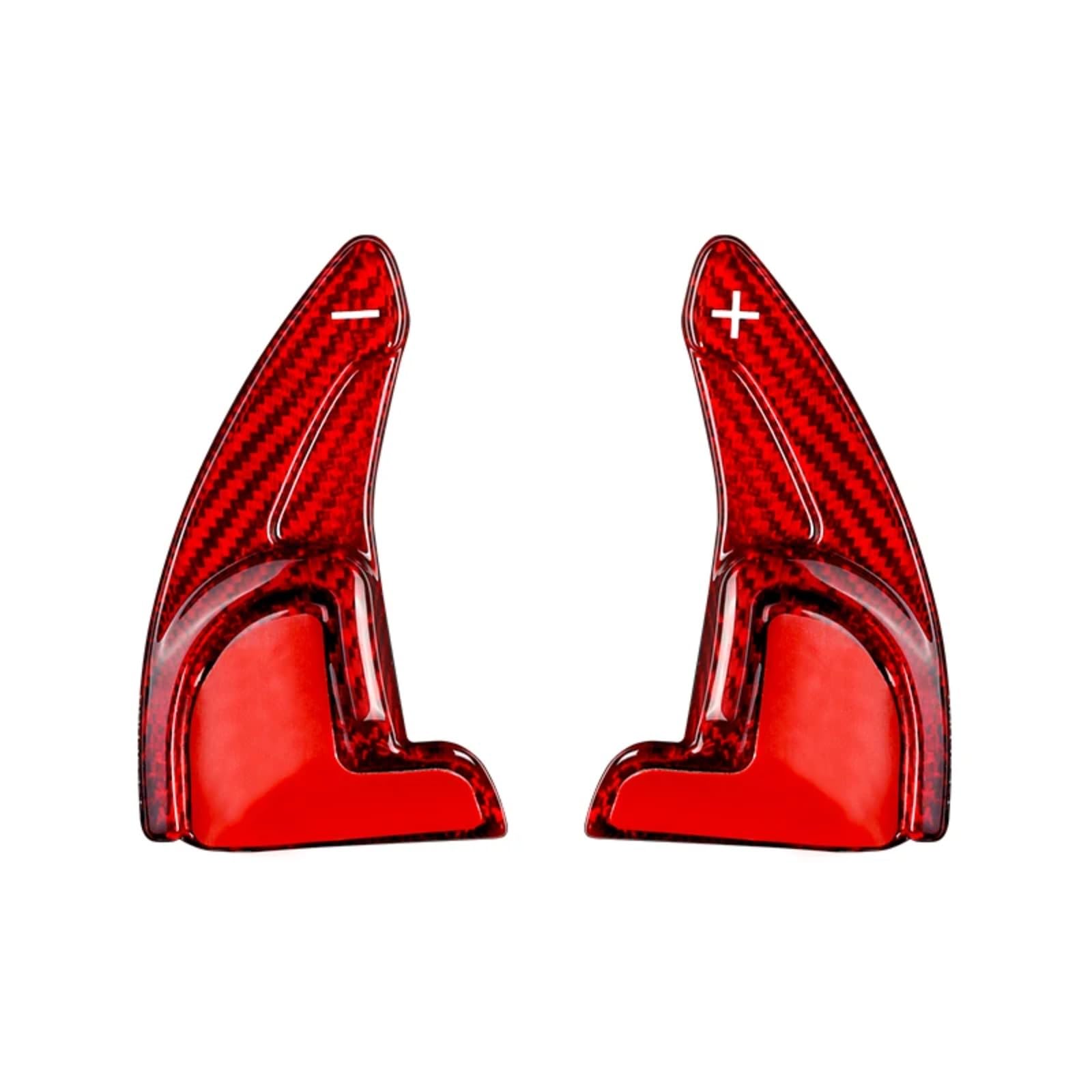 ZXYIWSDF Shift Paddle Kompatibel Mit Jeep Für Cherokee D0303 Carbon Fiber Paddle Shift Auto Lenkrad Paddle Shift Shift Paddle Extension Zubehör(Red Carbon) von ZXYIWSDF