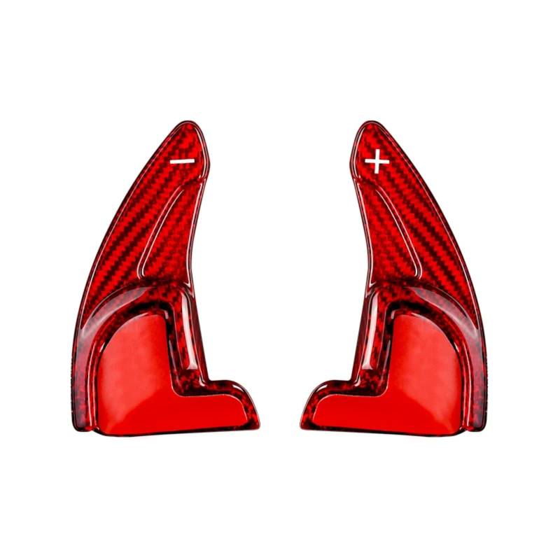ZXYIWSDF Shift Paddle Kompatibel Mit Jeep Für Cherokee D0303 Carbon Fiber Paddle Shift Auto Lenkrad Paddle Shift Shift Paddle Extension Zubehör(Red Carbon) von ZXYIWSDF