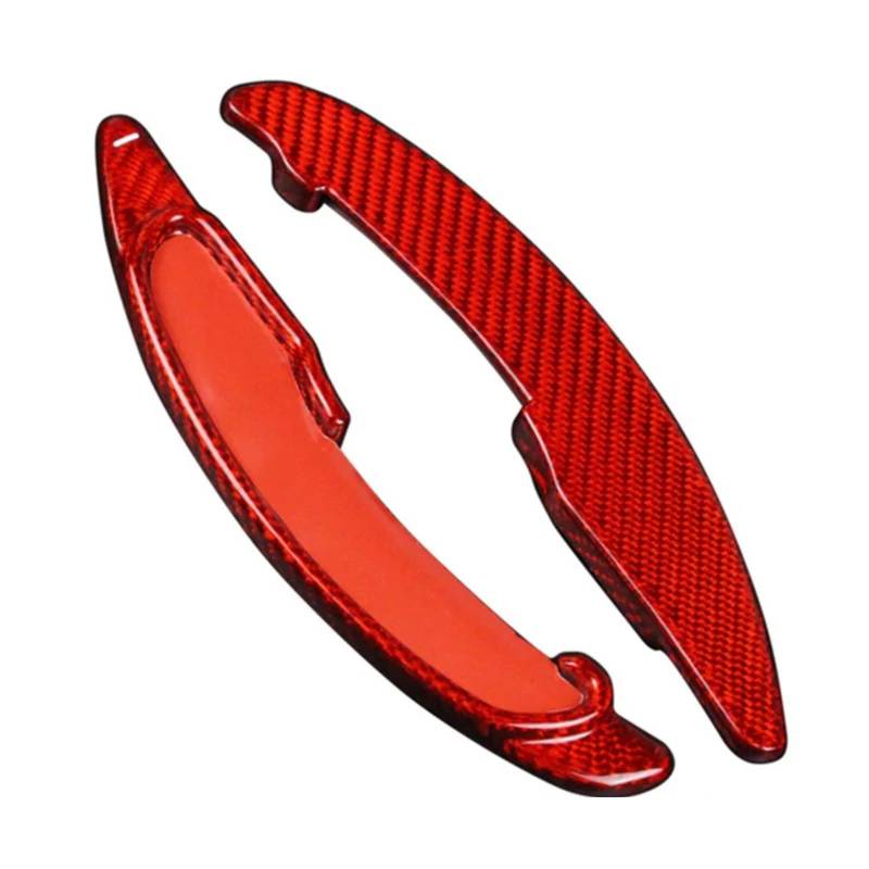 ZXYIWSDF Shift Paddle Kompatibel Mit Mitsubishi Für Lancer Für Eclipse Für Cross Für ASX Carbon Fiber Lenkrad Paddle Shift Shifter Gear Extension D80089(Red Carbon) von ZXYIWSDF