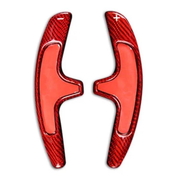 ZXYIWSDF Shift Paddle Kompatibel Mit Porsche Für Boxster Für Cayman 718 Für Spyder 918 Lenkrad Carbon Fiber Paddle Shift Shifter Paddle Extension D2009(Type B Red) von ZXYIWSDF