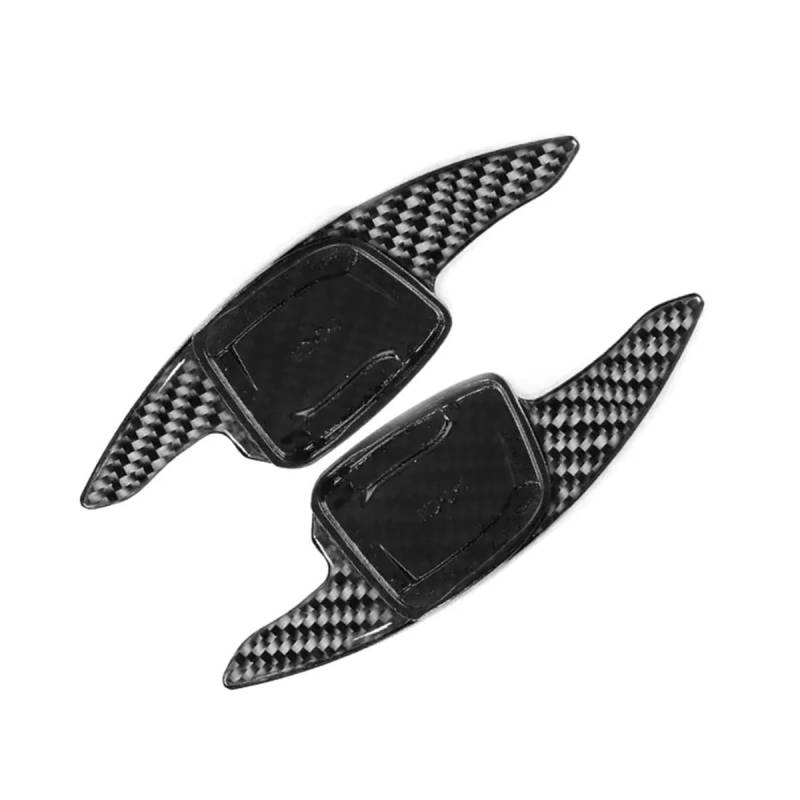 ZXYIWSDF Shift Paddle Kompatibel Mit Q3 Für Q7 A1 A6 C8 A7 A8 S6 S7 2019 2020 2021 2022 2023 Auto-Lenkrad-Shift-Shifter-Paddel-Verlängerungsteile(Carbon Fiber Black) von ZXYIWSDF