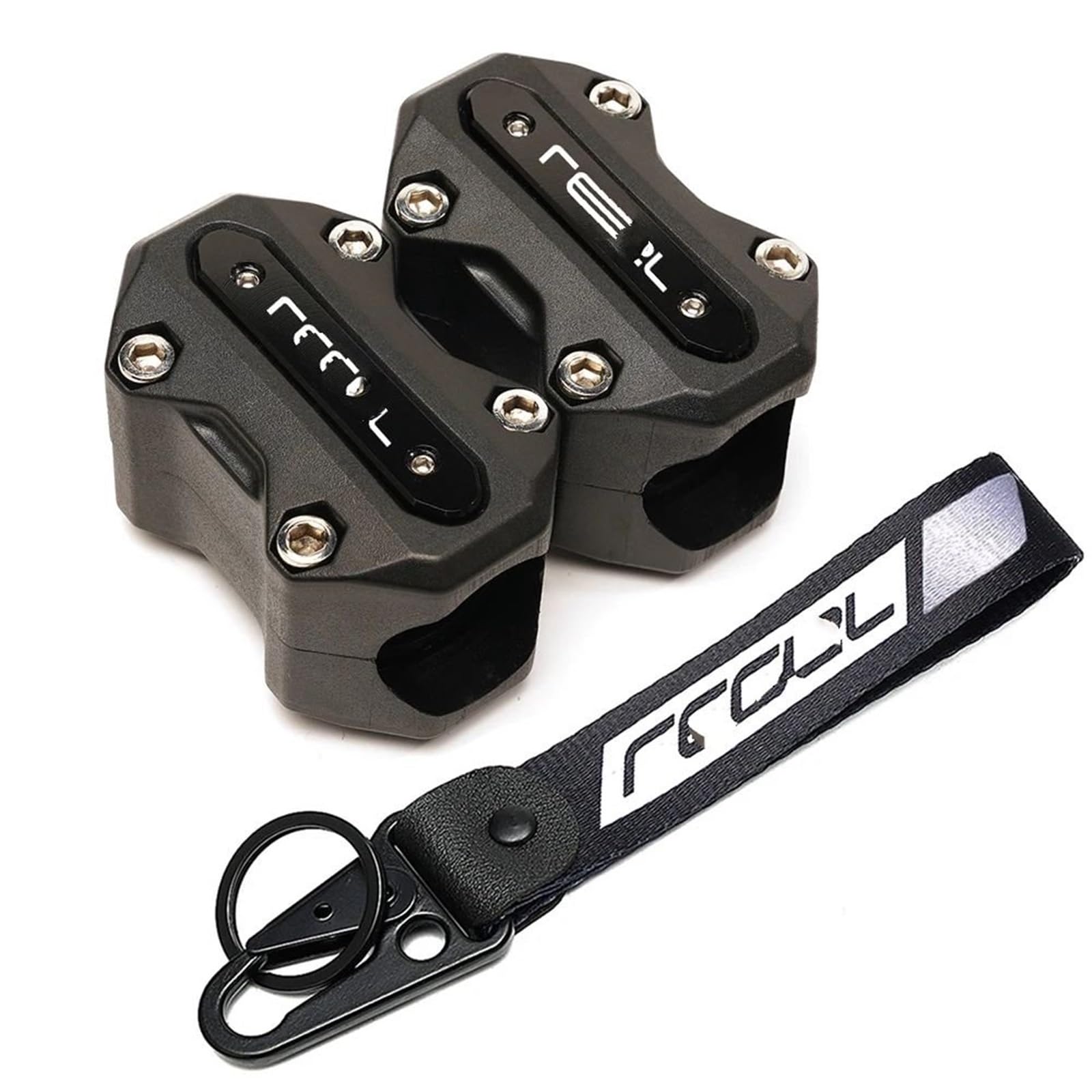 ZXYIWSDF Stoßstangen blöcke Kompatibel Mit Rebel 1100 500 300 250 Für CMX500 Für CMX1100 Motorrad-Stoßstangenblock, Motorschutz, Crash Bar, Schutzblock, Schlüsselanhänger(1Set Short-Black) von ZXYIWSDF