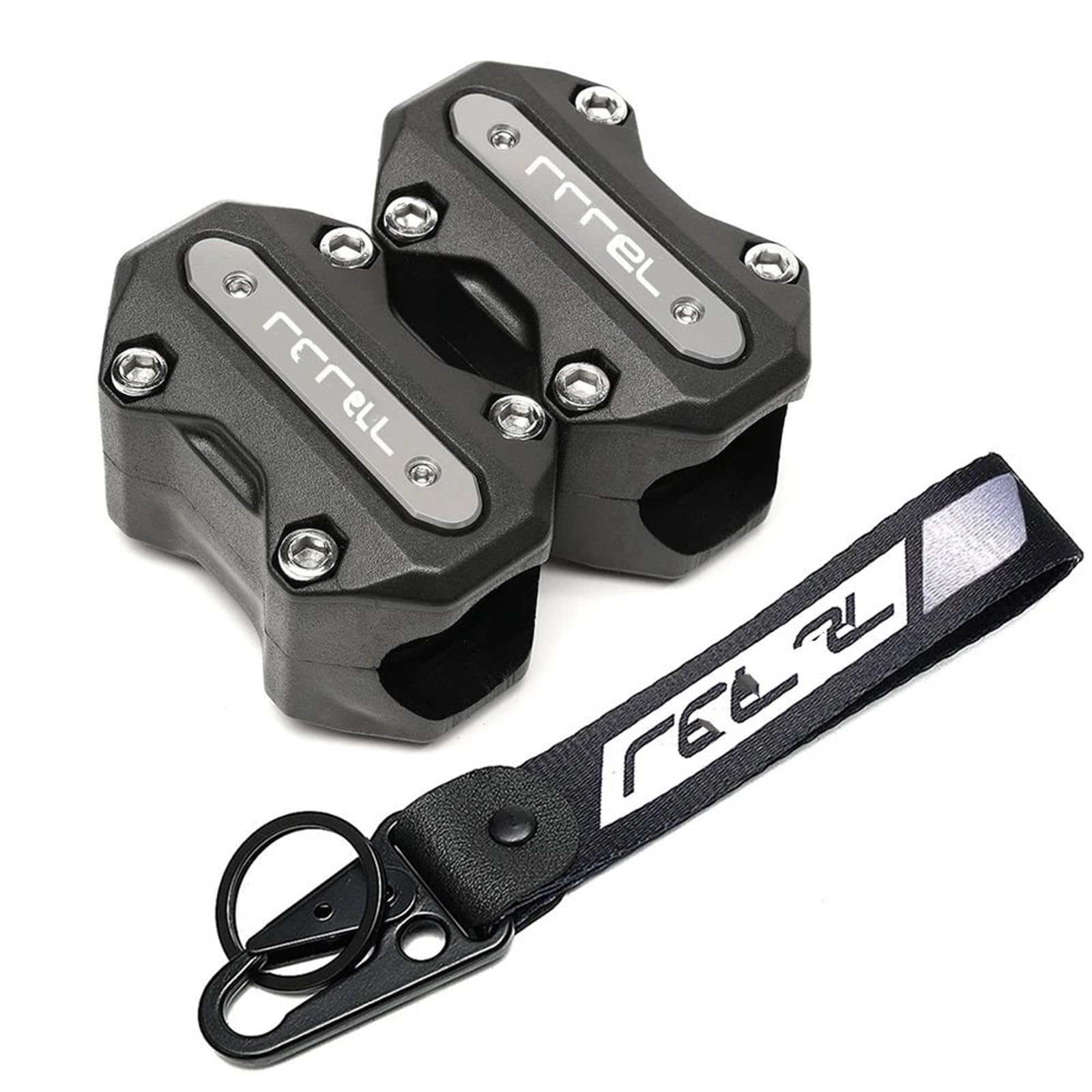 ZXYIWSDF Stoßstangen blöcke Kompatibel Mit Rebel 1100 500 300 250 Für CMX500 Für CMX1100 Motorrad-Stoßstangenblock, Motorschutz, Crash Bar, Schutzblock, Schlüsselanhänger(1Set Short-Grey) von ZXYIWSDF