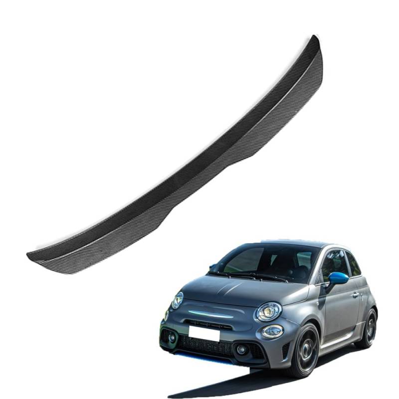 Auto Heckspoiler für Abarth 595, Heckflügel Autospoiler, Autodach Spoiler, Kofferraumspoile, Kratzfeste Auto Modifikation Zubehör,B Carbon Fiber von ZXZFDC