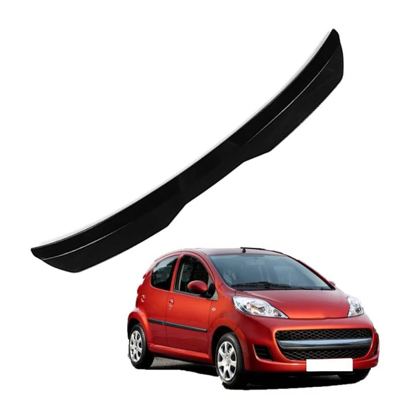 Auto Heckspoiler für Peugeot 107, Heckflügel Autospoiler, Autodach Spoiler, Kofferraumspoile, Kratzfeste Auto Modifikation Zubehör,A Black von ZXZFDC