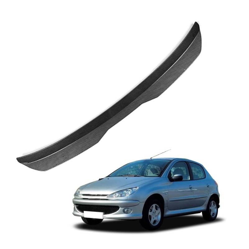 Auto Heckspoiler für Peugeot 206 207 2008 2009 2010 2011, Heckflügel Autospoiler, Autodach Spoiler, Kofferraumspoile, Kratzfeste Auto Modifikation Zubehör,B Carbon Fiber von ZXZFDC