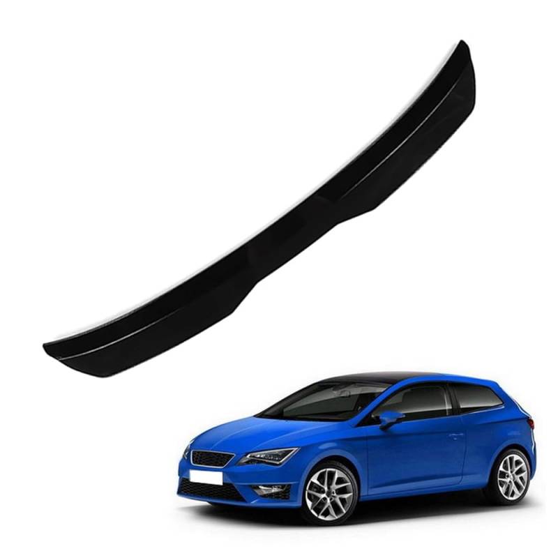 Auto Heckspoiler für Seat Leon Maxton MK1 Mk2 Mk3 MK4 MK5 MK6 MK7, Heckflügel Autospoiler, Autodach Spoiler, Kofferraumspoile, Kratzfeste Auto Modifikation Zubehör,A Black von ZXZFDC