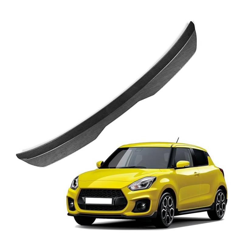 Auto Heckspoiler für Suzuki Swift 6 Sport 201802019 2020 2021 2022 2023 2024, Heckflügel Autospoiler, Autodach Spoiler, Kofferraumspoile, Kratzfeste Auto Modifikation Zubehör,B Carbon Fiber von ZXZFDC
