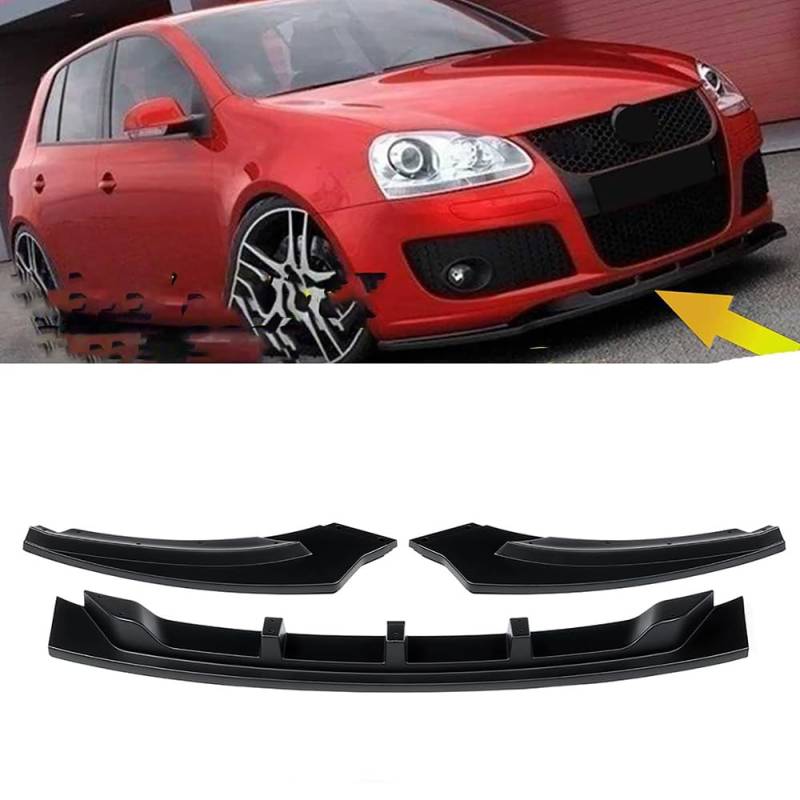 Auto Frontspoiler für VW Golf 5 GTI 2003-2008 ABS Frontlippe Spoiler Frontsto Stange Spoiler Frontspoilerlippe Frontlippe Splitter Spoiler Wing von ZYAURA