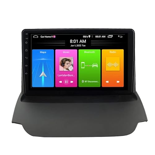 ZYCARE Autoradio Kompatibel Mit FO-RD ECOSPORT 2014 2015 2016 2 Din Radio GPS Navigation IPS Touchscreen Multimedia Player Unterstützung SWC 4G WiFi Carplay DSP BT(Size:4 core WiFi 1G+16G) von ZYCARE