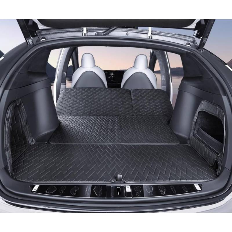 ZYCHUANGYING Tesla Model X Kofferraummatten für Tesla Model X 5-Sitzer 2022 - aktuell große Abdeckung Kofferraummatte von ZYCHUANGYING